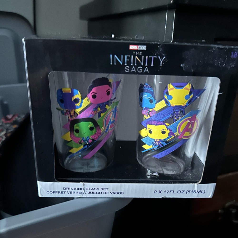 Infinity saga drinking glasses